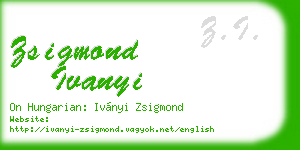 zsigmond ivanyi business card